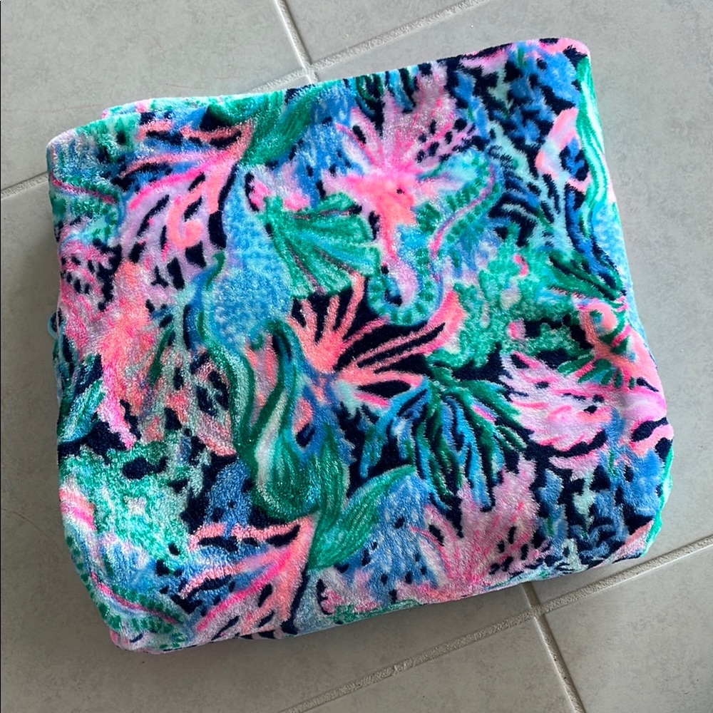Lilly Pulitzer Paradise Fleece Blanket - Mermaid print